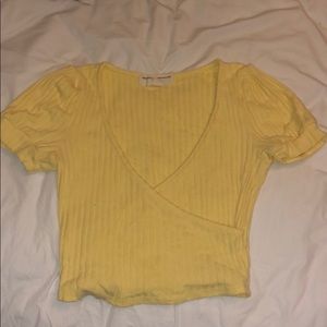 Urban outfitters yellow v-neck shirt